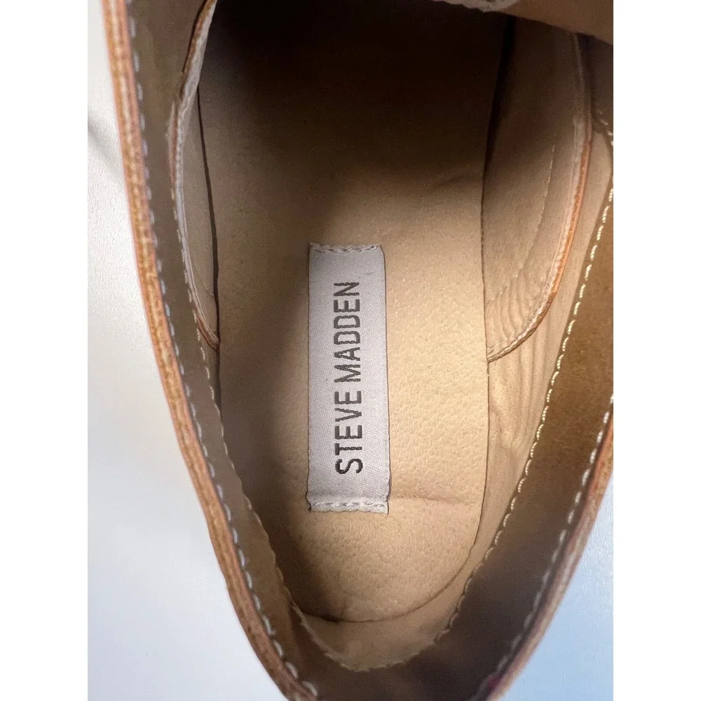 Steve Madden Kids Brown Faux‎ Leather Lace Up Oxford Dress ShoesSz 4 unisex